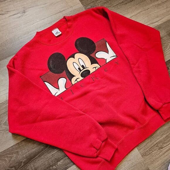 Disney Christmas Mickey Sweater size Medium Oversized Vintage Y2K - Picture 3 of 10